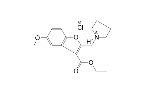 pyrrolidinium, 1-[[3-(ethoxycarbonyl)-5-methoxy-2-benzofuranyl]methyl]-, chloride