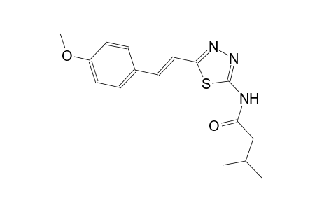 N-{5-[(E)-2-(4-methoxyphenyl)ethenyl]-1,3,4-thiadiazol-2-yl}-3-methylbutanamide