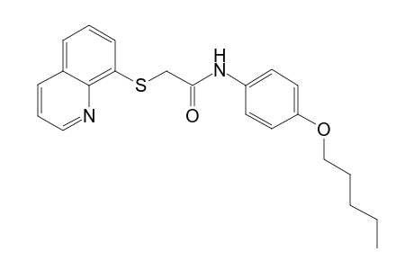 N-(4-pentyloxy-phenyl)-2-(quinolin-8-ylsulfanyl)-acetamide