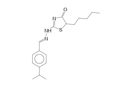 2-[(2E)-2-[(4-isopropylphenyl)methylene]hydrazino]-5-pentyl-thiazol-4-one