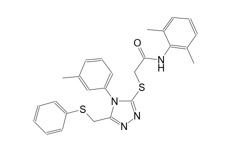 N-(2,6-dimethylphenyl)-2-({4-(3-methylphenyl)-5-[(phenylsulfanyl)methyl]-4H-1,2,4-triazol-3-yl}sulfanyl)acetamide