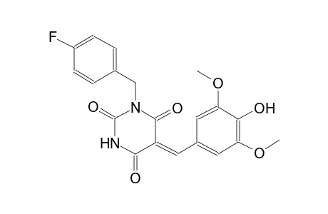 (5Z)-1-(4-fluorobenzyl)-5-(4-hydroxy-3,5-dimethoxybenzylidene)-2,4,6(1H,3H,5H)-pyrimidinetrione