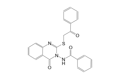 benzamide, N-(4-oxo-2-[(2-oxo-2-phenylethyl)thio]-3(4H)-quinazolinyl)-