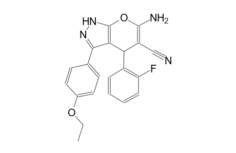 6-amino-3-(4-ethoxyphenyl)-4-(2-fluorophenyl)-1,4-dihydropyrano[2,3-c]pyrazole-5-carbonitrile