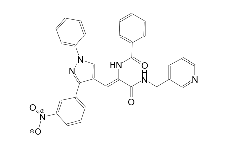 N-((Z)-2-[3-(3-nitrophenyl)-1-phenyl-1H-pyrazol-4-yl]-1-{[(3-pyridinylmethyl)amino]carbonyl}ethenyl)benzamide
