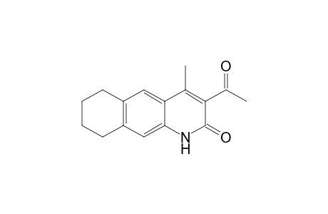 3-acetyl-4-methyl-6,7,8,9-tetrahydrobenzo[g]quinolin-2(1H)-one