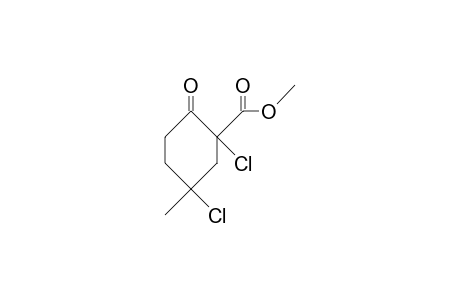 1,5-Dichloro-5-methyl-2-oxo-cyclohexane-1-carboxylic acid, methyl ester