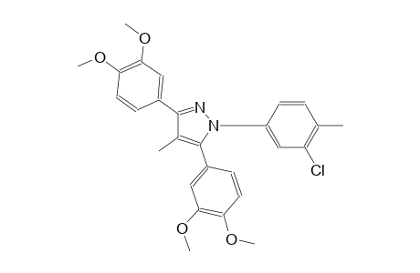 1-(3-chloro-4-methylphenyl)-3,5-bis(3,4-dimethoxyphenyl)-4-methyl-1H-pyrazole