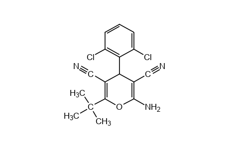 2-amino-6-tert-butyl-4-(2,6-dichlorophenyl)-4H-pyran-3,5-dicarbonitrile