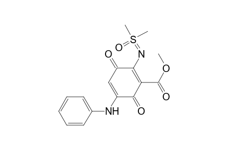 5-Anilino-3,6-diketo-2-[[keto(dimethyl)persulfuranylidene]amino]cyclohexa-1,4-diene-1-carboxylic acid methyl ester