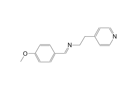 4-pyridineethanamine, N-[(E)-(4-methoxyphenyl)methylidene]-