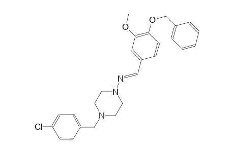 1-piperazinamine, 4-[(4-chlorophenyl)methyl]-N-[(E)-[3-methoxy-4-(phenylmethoxy)phenyl]methylidene]-