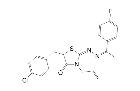 4-thiazolidinone, 5-[(4-chlorophenyl)methyl]-2-[(2Z)-2-[1-(4-fluorophenyl)ethylidene]hydrazono]-3-(2-propenyl)-, (2E)-