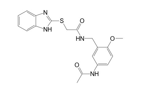Acetamide, N-(5-acetylamino-2-methoxybenzyl)-2-(1H-benzoimidazol-2-ylsulfanyl)-