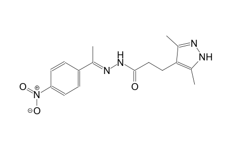 1H-pyrazole-4-propanoic acid, 3,5-dimethyl-, 2-[(E)-1-(4-nitrophenyl)ethylidene]hydrazide