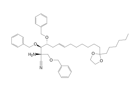 6-Tridecenenitrile, 2-amino-13-(2-hexyl-1,3-dioxolan-2-yl)-3,4-bis(phenylmethoxy)-2-[(phenylmethoxy)methyl]-, [2R-(2R*,3R*,4R*,6E)]-