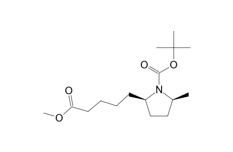 CIS-5-(1'-[(TERT.-BUTOXY)-CARBONYL]-5'-METHYLPYRROLIDIN-2'-YL)-PENTANOIC-ACID,METHYLESTER