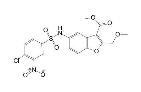 3-benzofurancarboxylic acid, 5-[[(4-chloro-3-nitrophenyl)sulfonyl]amino]-2-(methoxymethyl)-, methyl ester