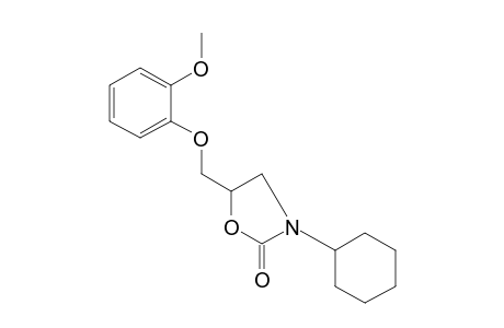3-CYCLOHEXYL-5-[(o-METHOXYPHENOXY)METHYL]-2-OXAZOLIDINONE
