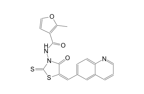 3-furancarboxamide, 2-methyl-N-[(5E)-4-oxo-5-(6-quinolinylmethylene)-2-thioxothiazolidinyl]-