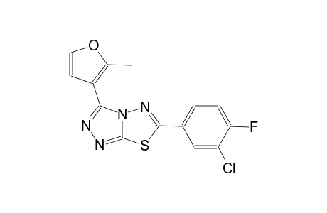 [1,2,4]triazolo[3,4-b][1,3,4]thiadiazole, 6-(3-chloro-4-fluorophenyl)-3-(2-methyl-3-furanyl)-