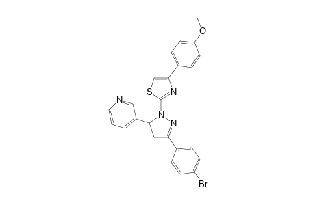 2-[3-(4-bromophenyl)-5-(3-pyridyl)-2-pyrazolin-1-yl]-4-(4-methoxyphenyl)thiazole