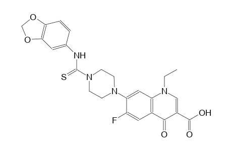 7-{4-[(1,3-benzodioxol-5-ylamino)carbothioyl]-1-piperazinyl}-1-ethyl-6-fluoro-4-oxo-1,4-dihydro-3-quinolinecarboxylic acid