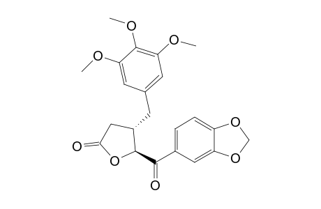trans-3-(3,4,5-Trimethoxybenzyl)-4-(3,4-methylenedioxybenzoyl).gamma.-butyrolactone