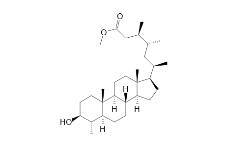 27-Norergostan-26-oic acid, 3-hydroxy-4,23-dimethyl-, methyl ester, (3.beta.,4.alpha.,5.alpha.,23R)-