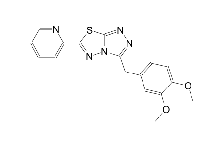 [1,2,4]triazolo[3,4-b][1,3,4]thiadiazole, 3-[(3,4-dimethoxyphenyl)methyl]-6-(2-pyridinyl)-