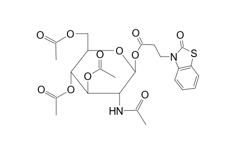 1,3-Benzothiazole-3-propanoic acid, 2,3-dihydro-2-oxo-, 3-(acetylamino)-4,5-bis(acetyloxy)-6-[(acetyloxy)methyl]tetrahydro-2H-pyran-2-yl ester