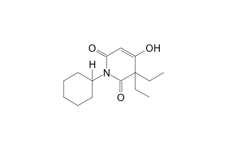 N-cyclohexyl-2,2-diethyl-3-hydroxyglutaconimide