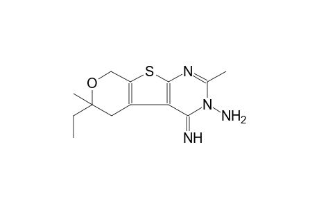 6-ethyl-4-imino-2,6-dimethyl-5,8-dihydro-4H-pyrano[4',3':4,5]thieno[2,3-d]pyrimidin-3(6H)-ylamine