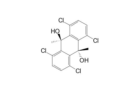 trans-1,4,5,8-tetrachloro-9,10 dihydro-9,10-dihydroxy-9,10-dimethylanthracene