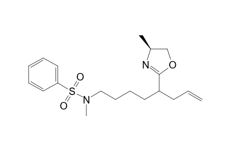 (S)-4-Methyl-2-[1-allyl-5-(N-methyl-N-phenylsulfonylamino)pentyl]-4,5-dihydrooxazoline