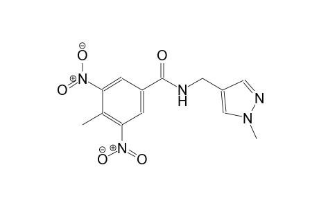 4-methyl-N-[(1-methyl-1H-pyrazol-4-yl)methyl]-3,5-dinitrobenzamide