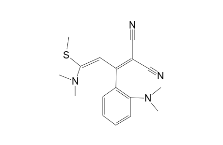 2-CYANO-5-DIMETHYLAMINO-3-(2-DIMETHYLAMINOPHENYL)-5-METHYLTHIOPENTA-2,4-DIENENITRILE