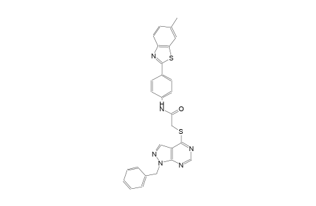 2-[(1-benzyl-1H-pyrazolo[3,4-d]pyrimidin-4-yl)sulfanyl]-N-[4-(6-methyl-1,3-benzothiazol-2-yl)phenyl]acetamide