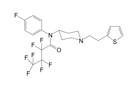 N-(4-Fluorophenyl)-N-(1-[2-(thiophen-2-yl)ethyl]piperidin-4-yl)heptafluorobutanamide