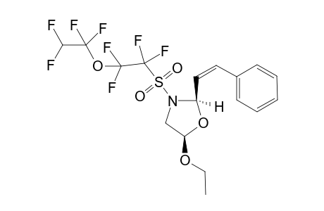 syn-5-Ethoxy-3-stryl-3-[1,1,2,2-tetrafluoro-2-(1,1,2,2-tetrafluoroethoxy)ethanesulfonyl]oxazolidine