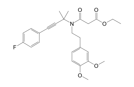 N-[2-(3,4-Dimethoxyphenyl)ethyl]-N-[3-(4-fluorophenyl)-1,1-dimethylprop-2-ynyl]malonamic acid ethyl ester