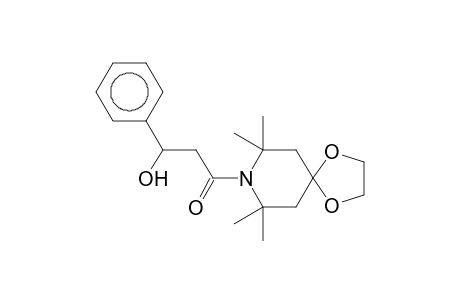 8-Aza-1,4-dioxaspiro[4,5]decane, 7,7,9,9-tetramethyl-8-(3-hydroxy-3-phenyl)propanoyl-