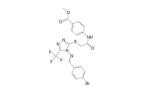 4-[[2-[[4-[(E)-(4-bromobenzylidene)amino]-5-(trifluoromethyl)-1,2,4-triazol-3-yl]thio]acetyl]amino]benzoic acid methyl ester