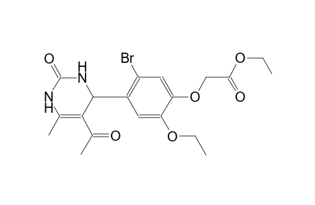 ethyl [4-(5-acetyl-6-methyl-2-oxo-1,2,3,4-tetrahydro-4-pyrimidinyl)-5-bromo-2-ethoxyphenoxy]acetate