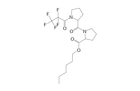 L-Prolyl-L-proline, N-pentafluoropropionyl-, hexyl ester