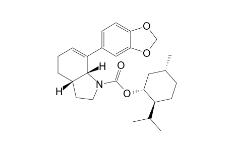 [1.alpha.(R*),2.beta.,5.alpha.]-5-Methyl-2-(1'-methylethyl)cyclohexyl-[3aS,7aR]-7-(1',3'-benzodioxol-5'-yl)-2,3,3a,4,5,7a-hexahydro-1H-indole-1-carboxylate