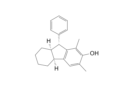 (+-)-(4aS*,9R*,9aR*)-6,8-Dimethyl-7-hydroxy-9-phenyl-1,2,3,4,4a,9,9a-heptahydroflurene