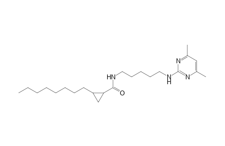 1-(n-octyl)-2-(5-((4,6-dimethyl-2-pyrimidinyl)amino)pentyl)carbamyl-cyclopropane