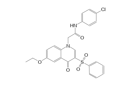 1-quinolineacetamide, N-(4-chlorophenyl)-6-ethoxy-1,4-dihydro-4-oxo-3-(phenylsulfonyl)-