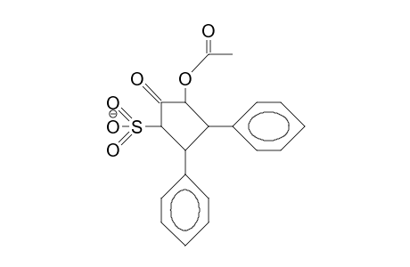 2a-Acetoxy-3b,4a-diphenyl-cyclopentanone-4a-sulfate anion